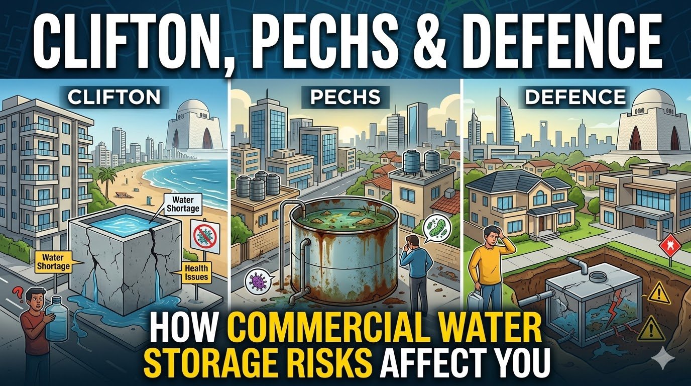 Water Safety in Defence, Clifton and PECHS: How Commercial Water Storage Affects You