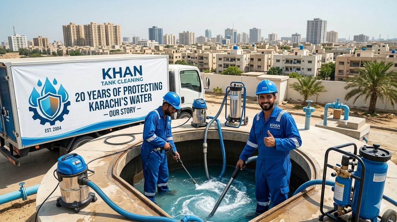 Khan Tank Cleaning 20 Years of Protecting Karachi's Water — Our Story